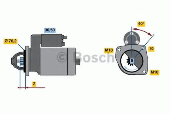 Motor de arranque 0986016660 Bosch