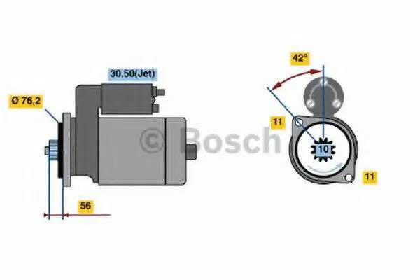 Motor de arranque 0986016980 Bosch