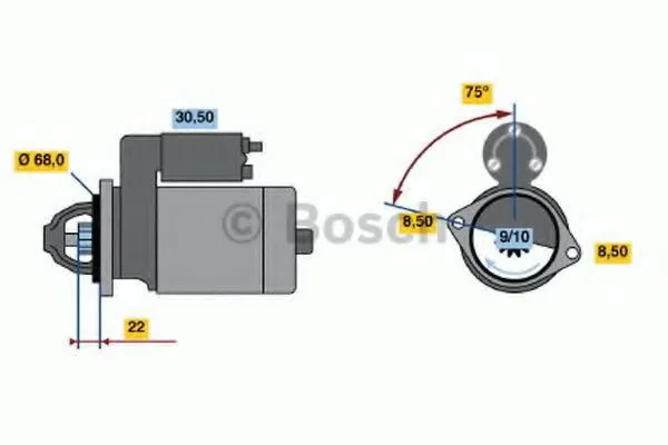 Motor de arranque 0986017120 Bosch
