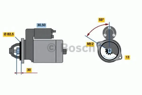 Motor de arranque 0986018340 Bosch