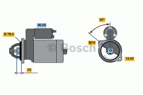 Motor de arranque 0986019361 Bosch