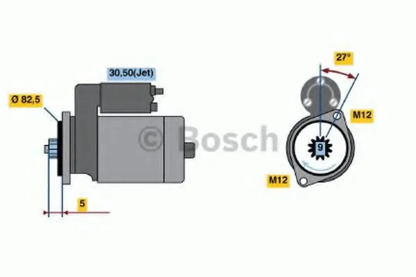 Motor de arranque 0986021220 Bosch