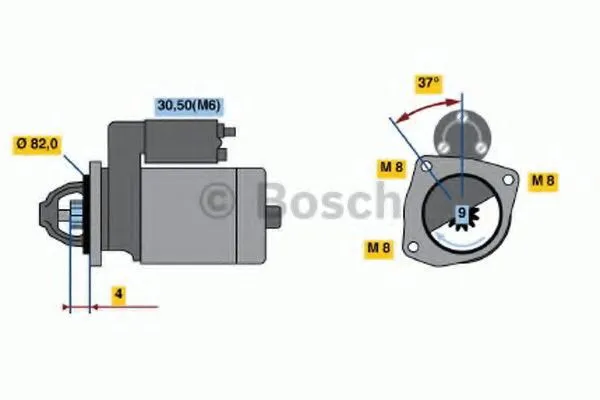 Motor de arranque 0986021640 Bosch