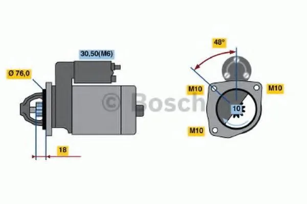 Motor de arranque 0986022631 Bosch