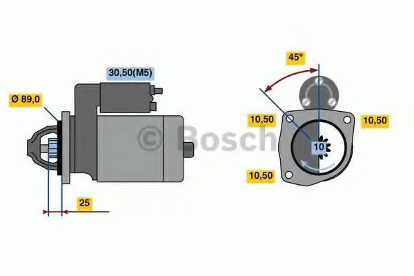 Motor de arranque 0986022990 Bosch