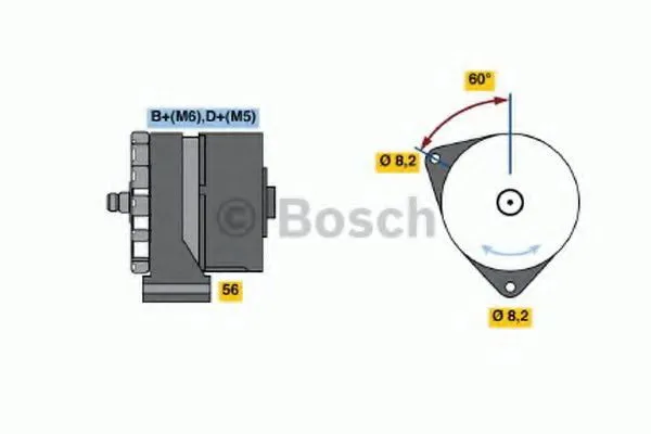 Alternador 0986030130 Bosch
