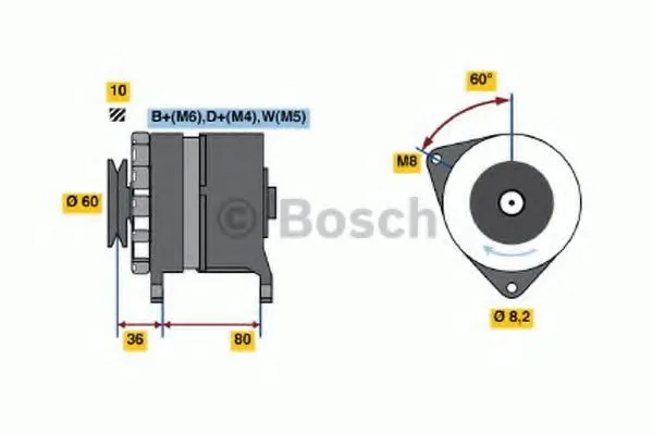 Alternador 0986034470 Bosch