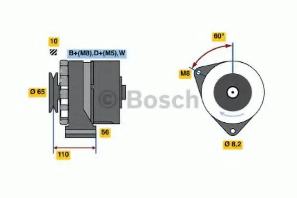 Alternador 0986038090 Bosch