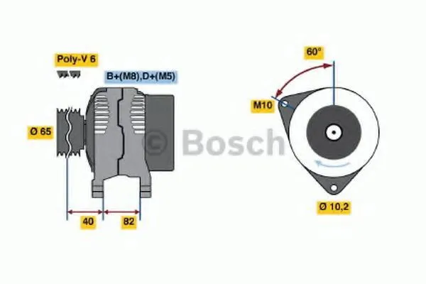 Alternador 0986038180 Bosch