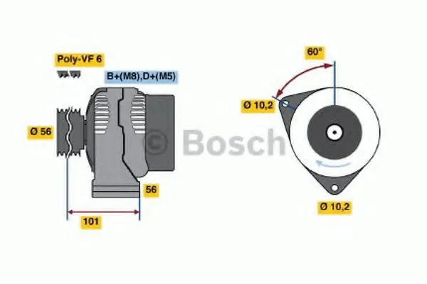 Alternador 0986041120 Bosch