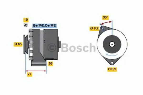 Alternador 0986041600 Bosch