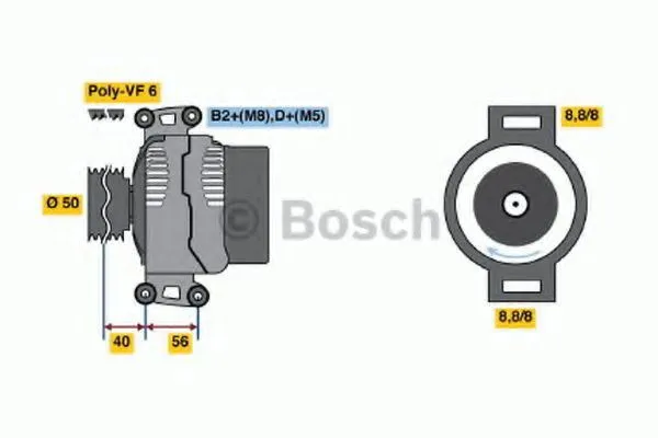 Alternador 0986043660 Bosch