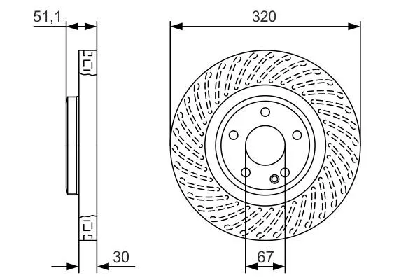 Disco de freno 0986479A59 Bosch