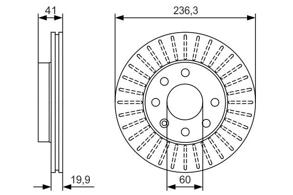 Disco de freno 0986479S98 Bosch