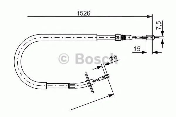 Cable de freno de mano trasero derecho 1987477859 Bosch