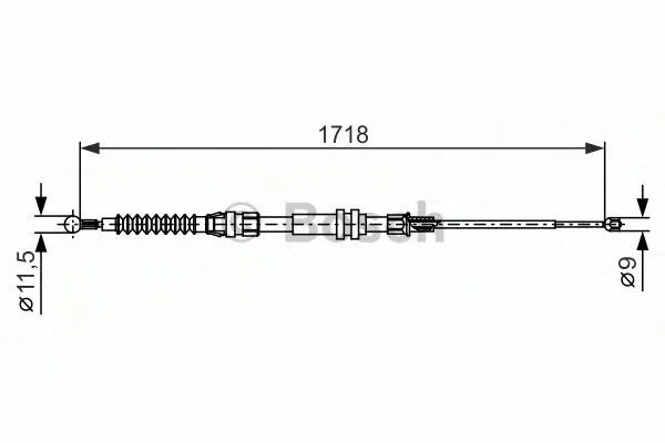 Cable de freno de mano trasero derecho/izquierdo 1987482378 Bosch