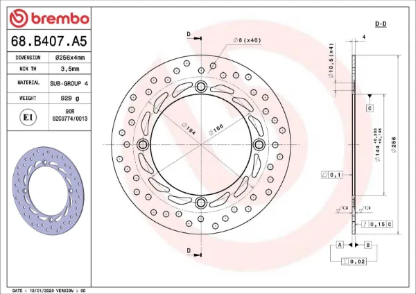  68B407A5 Brembo