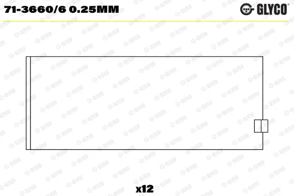 Juego de cojinetes de biela, cota de reparación (+0,25 mm) RE48818 John Deere