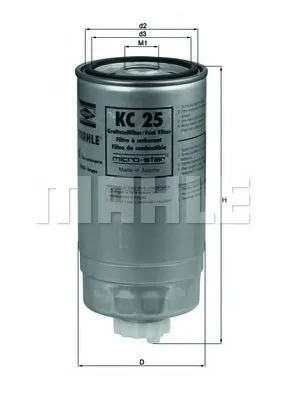 Filtro de combustible KC25 Mahle Original
