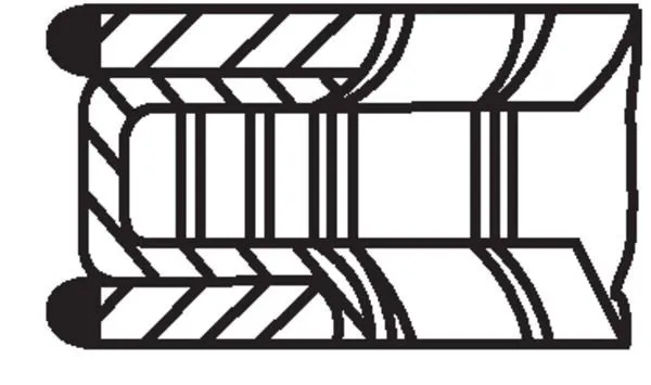 Aros de pistón para 1 cilindro, STD 011RS001090N0 Mahle Original