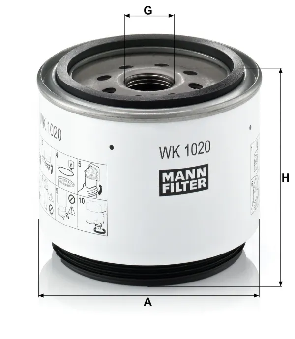 Filtro de combustible 42N0411860 Komatsu
