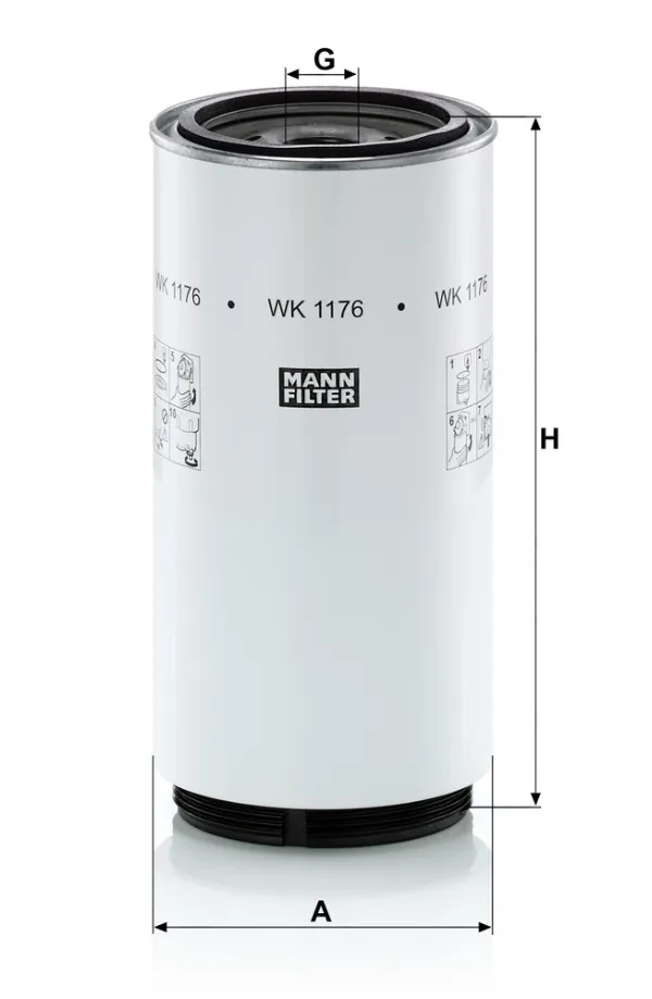 Filtro de combustible WK1176X Mann-Filter