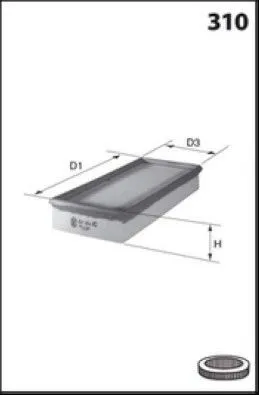 Filtro de aire LX489 Mahle Original
