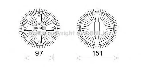 Embrague viscoso de ventilador BMW 7 F01, F02, F03, F04