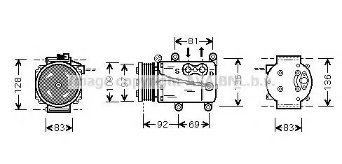 Compresor de aire acondicionado Ford Mondeo III
