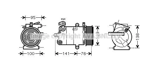 Compresor de aire acondicionado Ford Transit VI