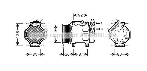 Compresor de aire acondicionado Mazda 3 BK