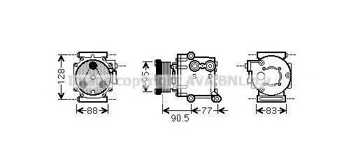 Compresor de aire acondicionado 8S6119D629AA VAG