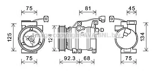 Compresor de aire acondicionado Mazda 6 GG