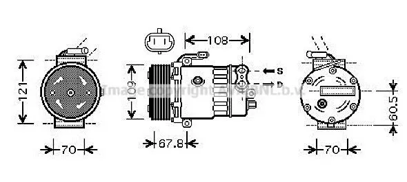 Compresor de aire acondicionado SKK032 Polcar