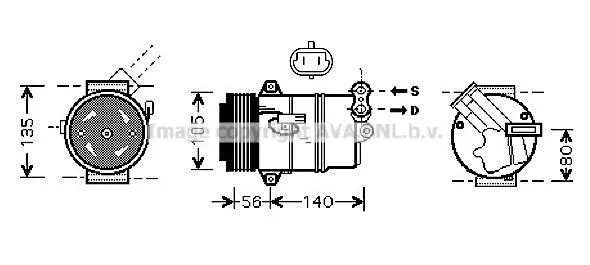 Compresor de aire acondicionado Opel Astra H