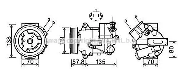 Compresor de aire acondicionado Chevrolet Cruze J300