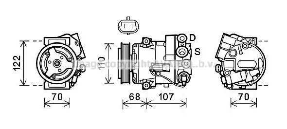 Compresor de aire acondicionado Opel Meriva B