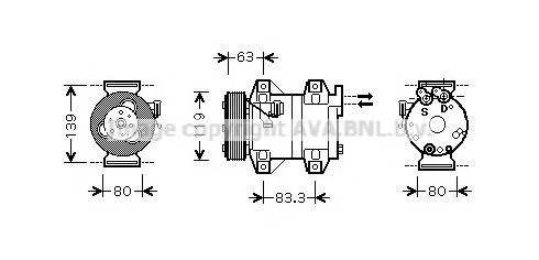 Compresor de aire acondicionado Volvo S80 I