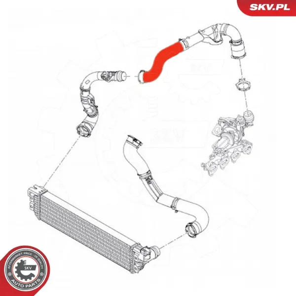 Tubo de salida de aire del turbocompresor 1688324980 Peugeot/Citroen