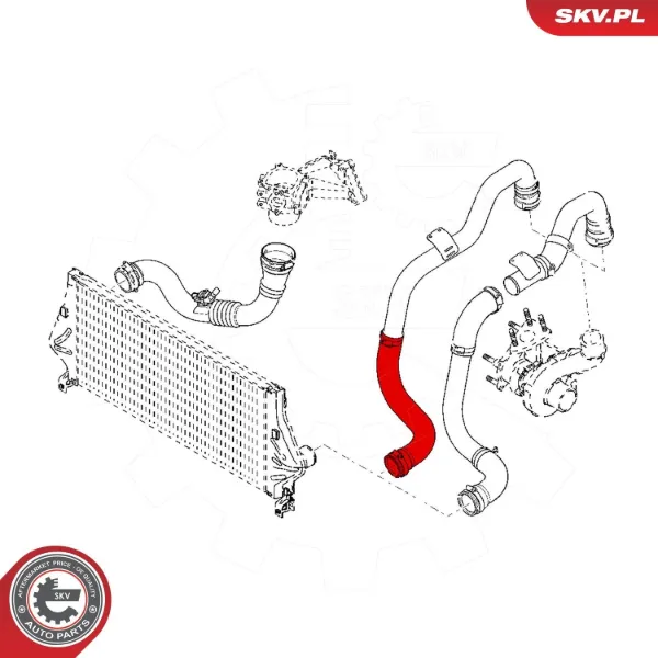 Tubo intercooler 43SKV142 SKV