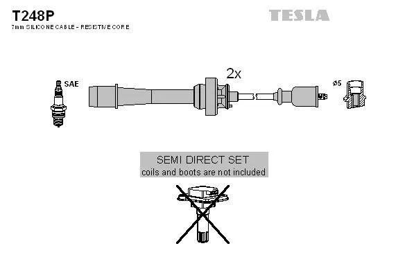 Cables de bujías T248P Tesla