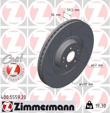 Disco de freno 400555920 Zimmermann