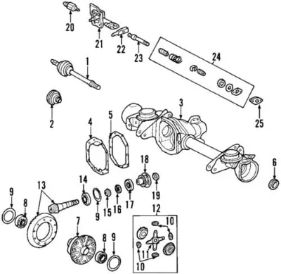 Retén del semieje trasero MERCEDES 0099972847