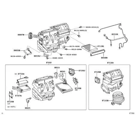 Cubierta del filtro de habitáculo 8854842020 Toyota