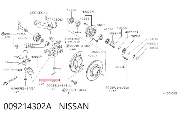  009214302A Nissan/Infiniti