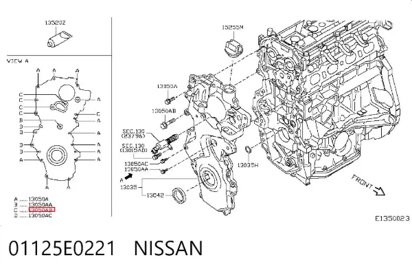  01125E0221 Nissan/Infiniti
