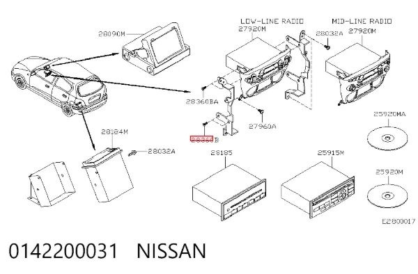Radio 0142200031 Nissan/Infiniti