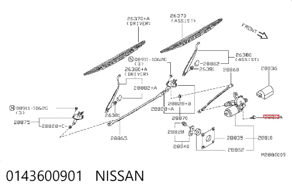  0143600901 Nissan/Infiniti