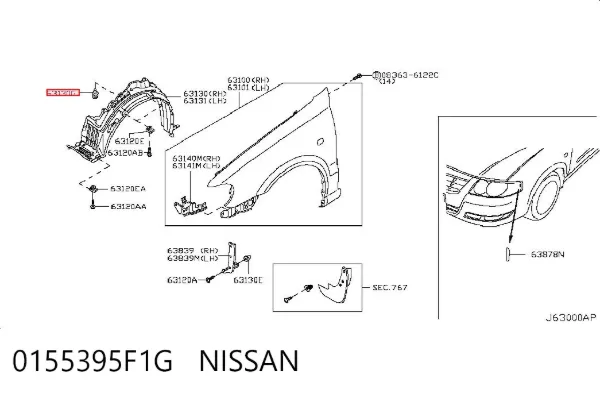  0155395F1G Nissan/Infiniti