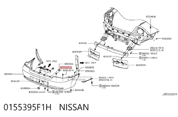  0155395F1H Nissan/Infiniti